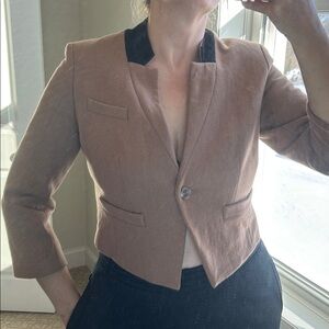 Trouve Camel and Black Women's Blazer